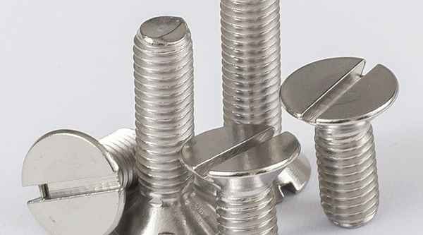 訂做304不銹鋼 沉頭螺絲 一字螺釘 平頭開槽螺栓 M5